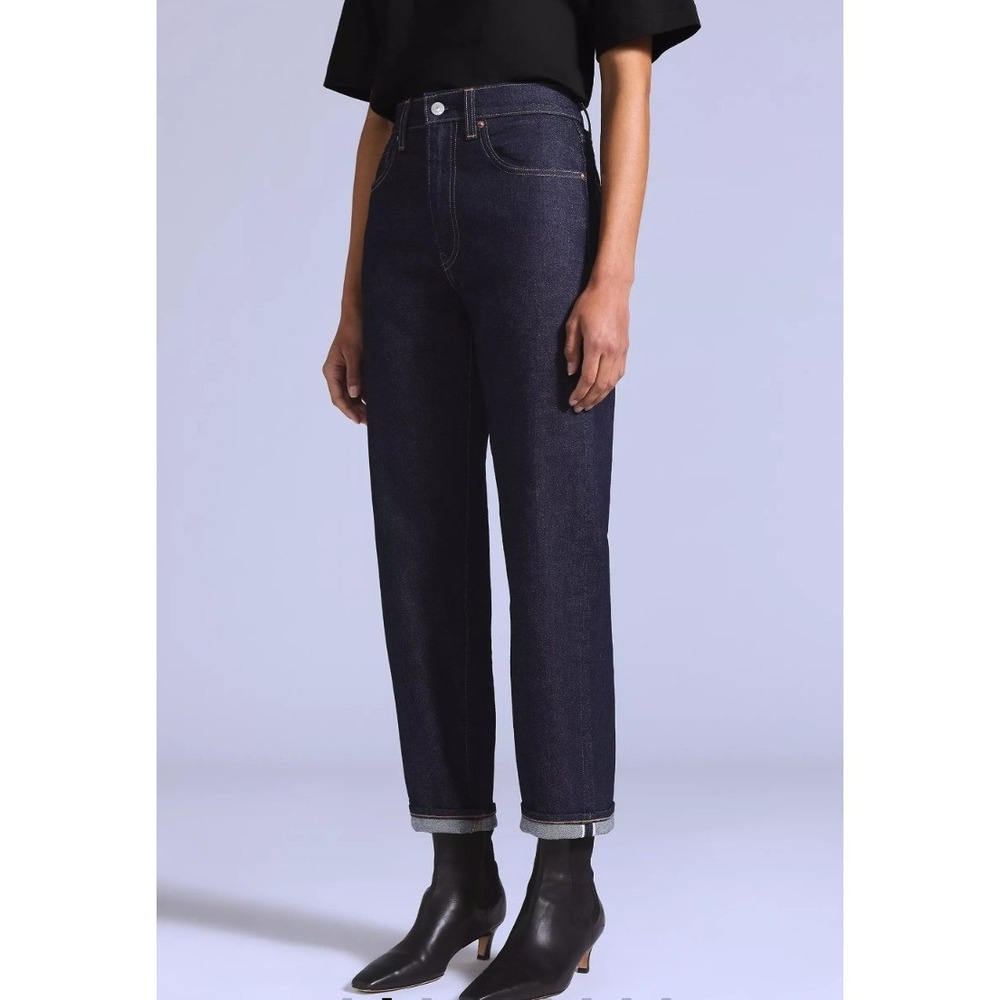 Levi's Blue Tab Women's Column Jeans Japanese Selvedge Denim Dark Wash 30